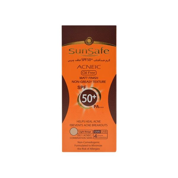 کرم ضد آفتاب رنگی ضدجوش SPF50 سان سیف حجم 50 میل