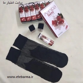 جوراب دو ربع شیشه ای مشکی آنی پا