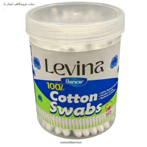 گوش پاک کن لوینا مدل cotton swabs بسته 100 عددی