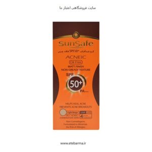 کرم ضد آفتاب رنگی spf 50فاقد چربی سان سیف