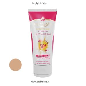 کرم ضدآفتاب ضد چروک رنگی سان سیف spf 50