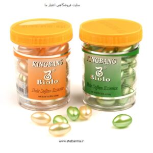کپسول تقویت کننده مو کینگ بنگ مدل کراتین کد Biolo حجم بسته 60 عددی